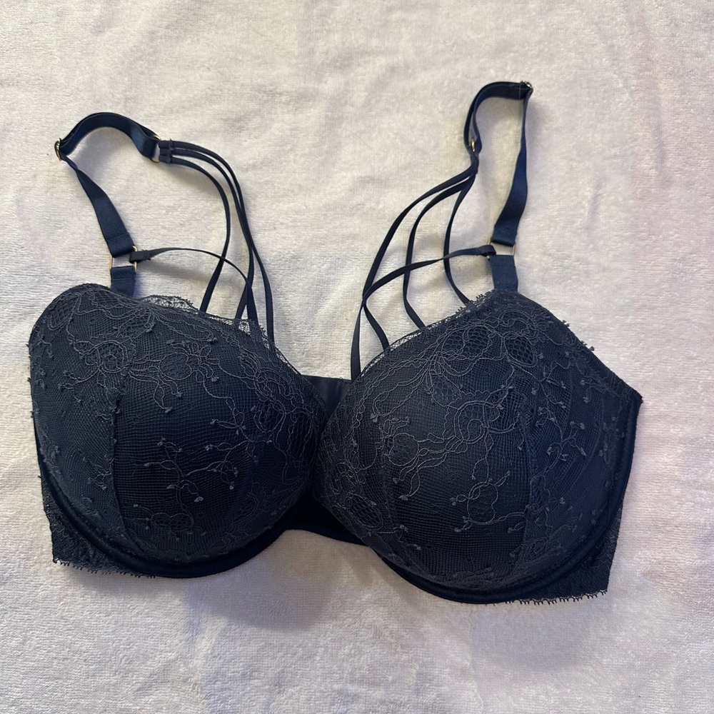 Victoria’s Secret Very Sexy Dark Green Lace Strappy Push-Up Bra